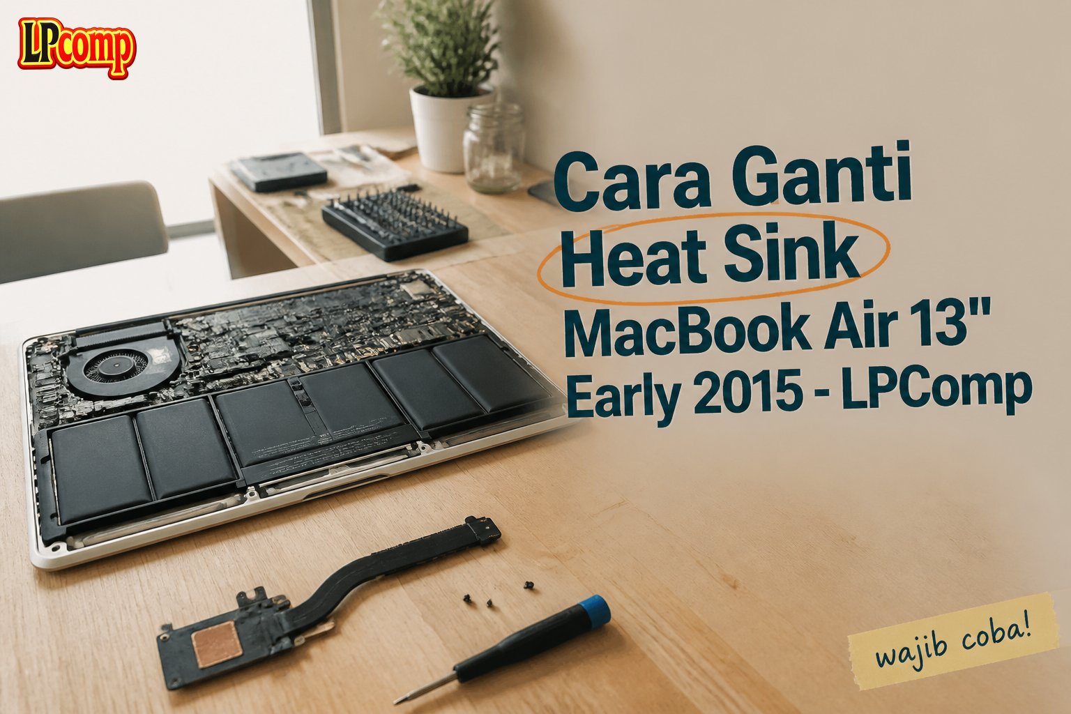 Cara Ganti Heat Sink MacBook Air 13" Early 2015 - LPComp