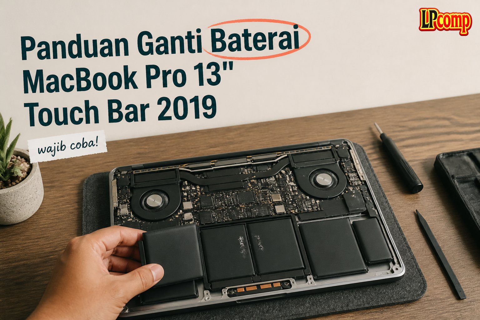Panduan Ganti Baterai MacBook Pro 13" Touch Bar 2019