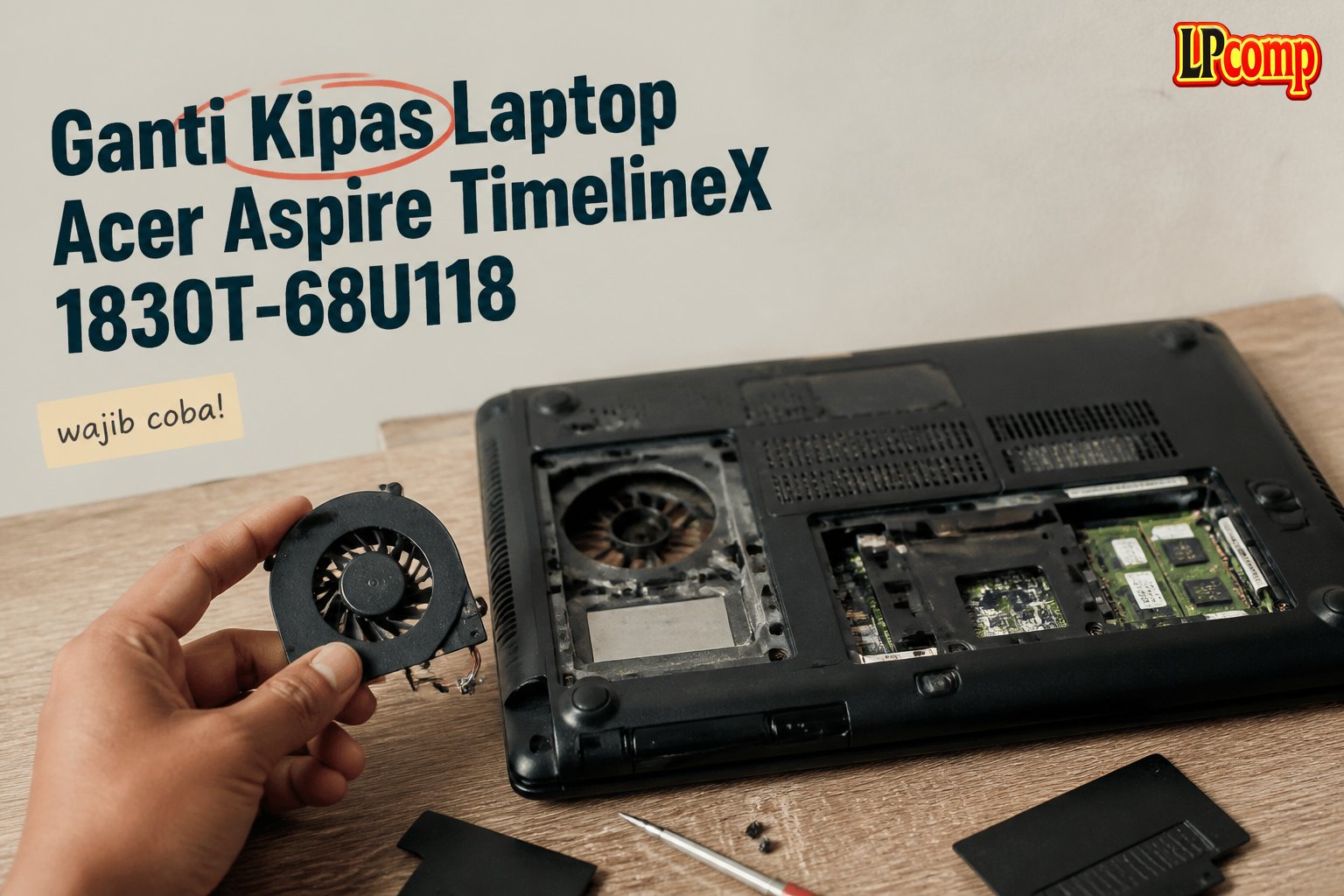 Ganti Kipas Laptop Acer Aspire TimelineX 1830T-68U118