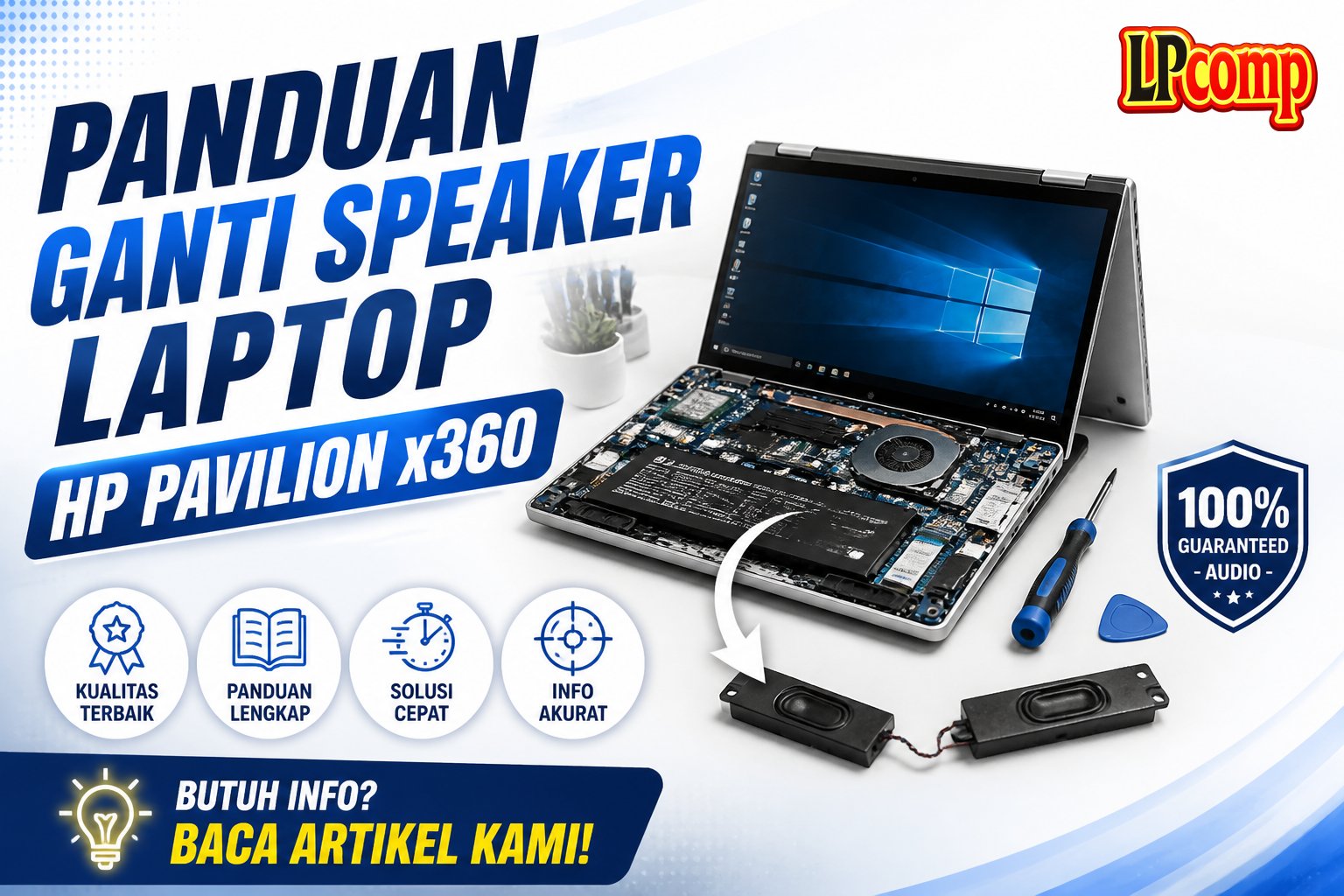 Panduan Ganti Speaker Laptop HP Pavilion x360