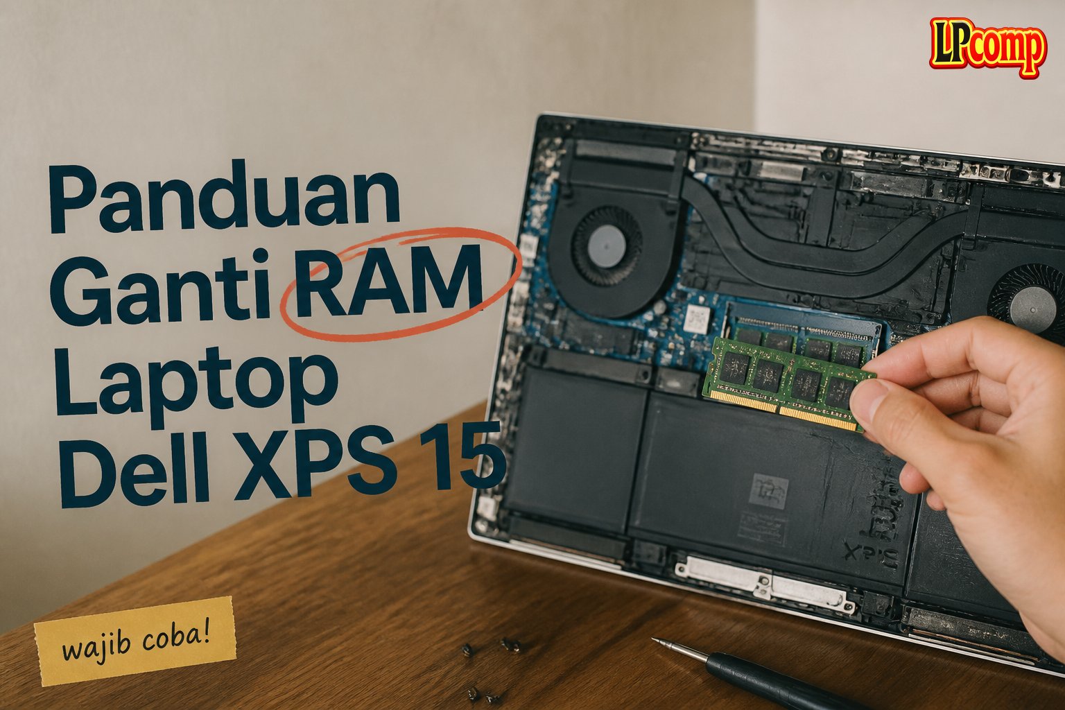 Panduan Ganti RAM Laptop Dell XPS 15