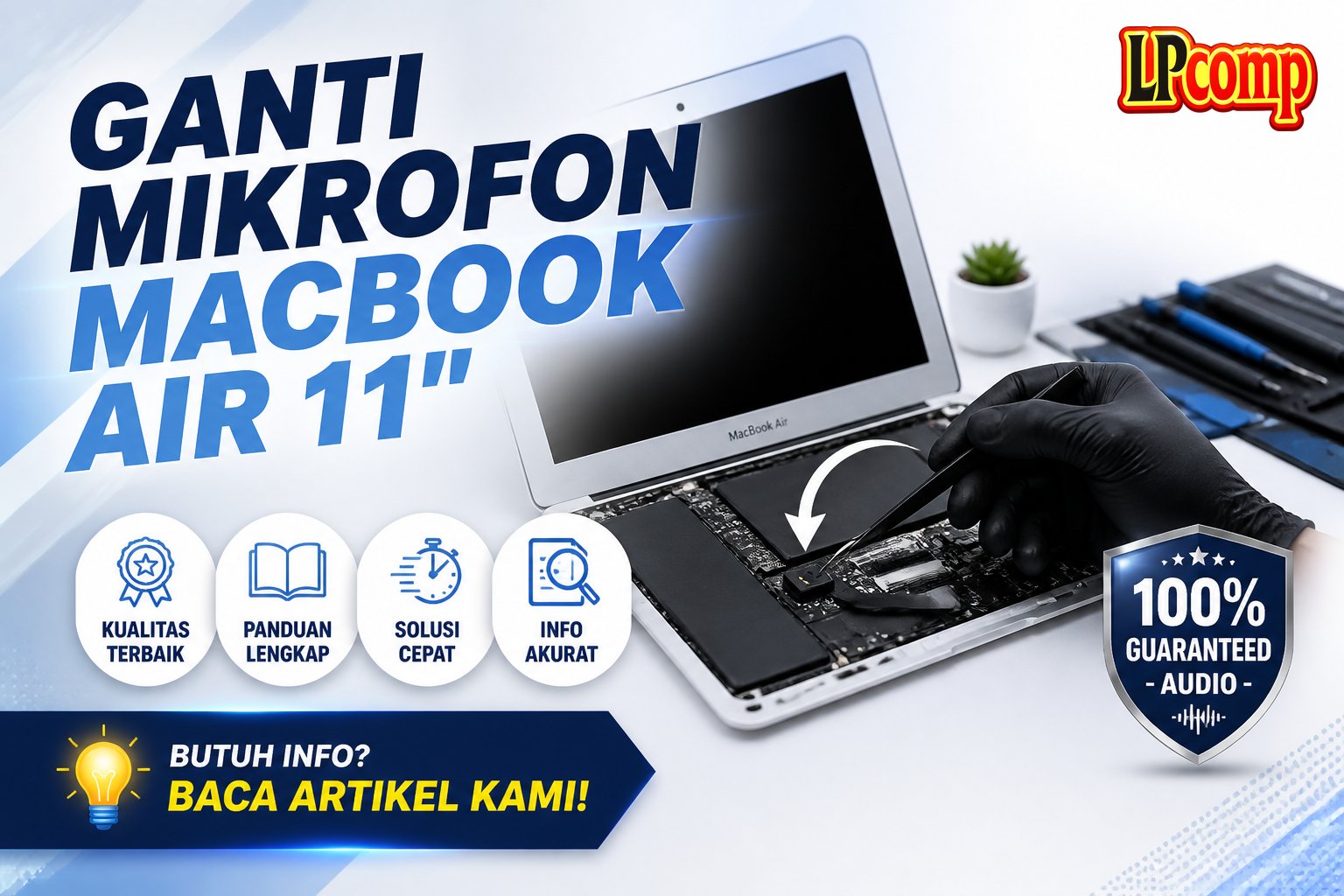 Ganti Mikrofon MacBook Air 11"