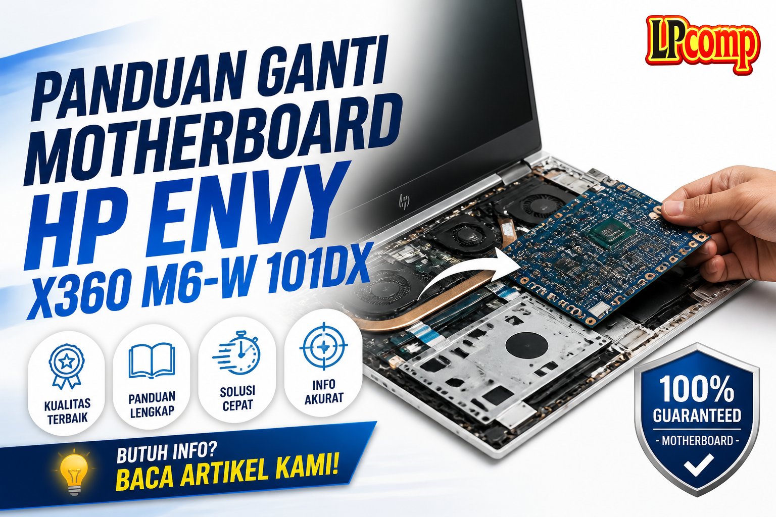 Panduan Ganti Motherboard HP Envy x360 m6-w 101dx