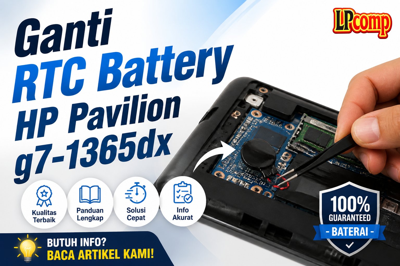 Ganti RTC Battery HP Pavilion g7-1365dx