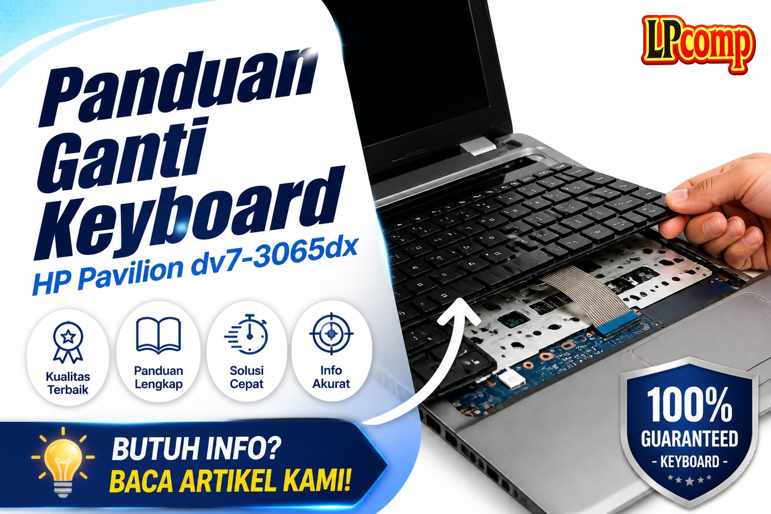 Panduan Ganti Keyboard HP Pavilion dv7-3065dx