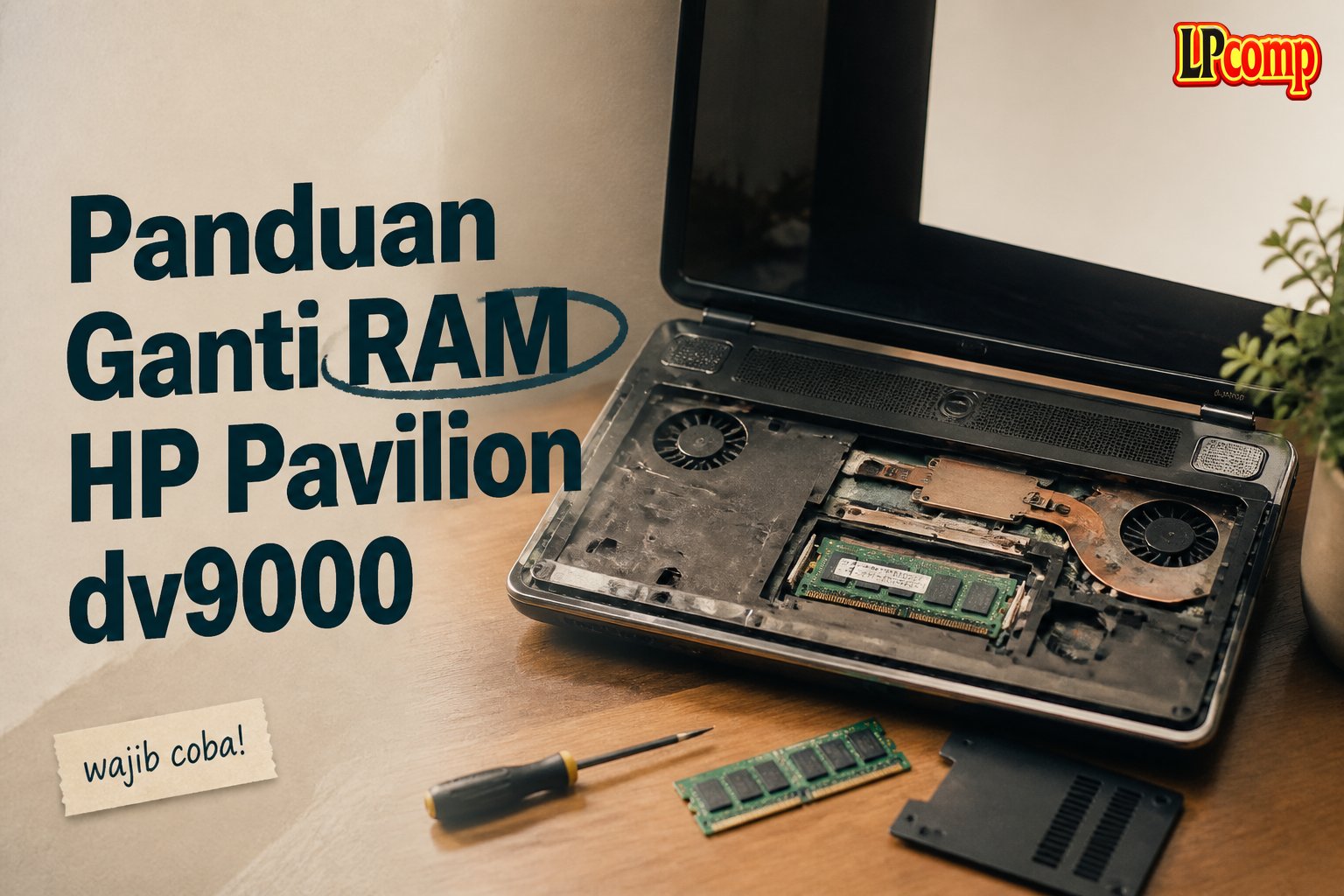 Panduan Ganti RAM HP Pavilion dv9000