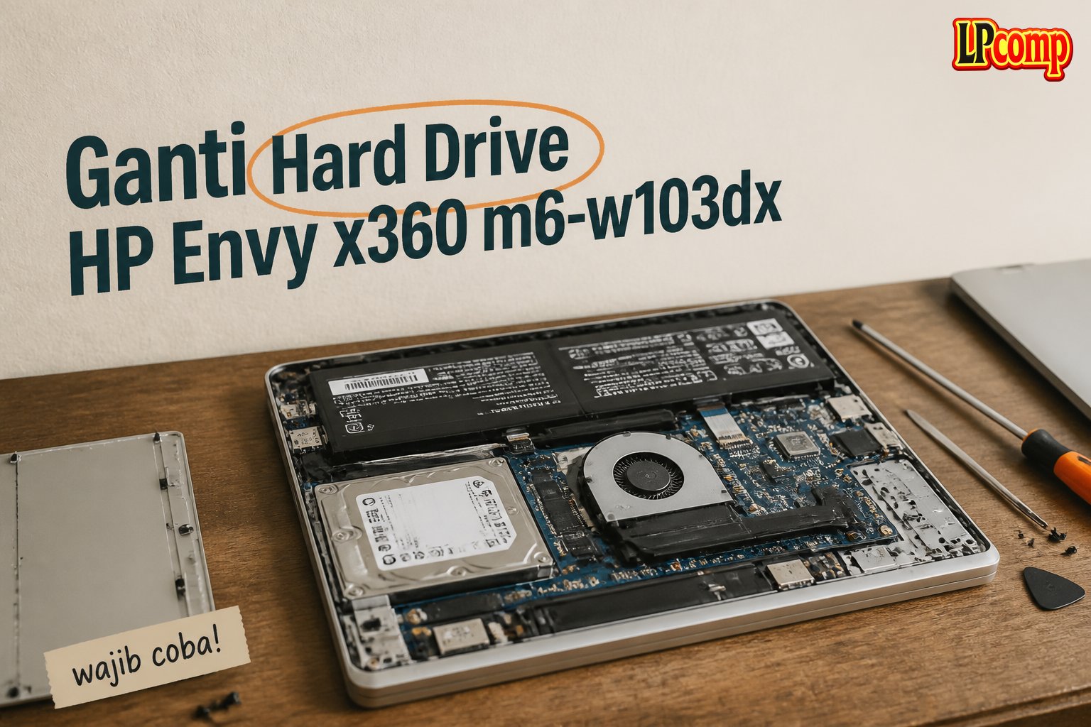 Ganti Hard Drive HP Envy x360 m6-w103dx