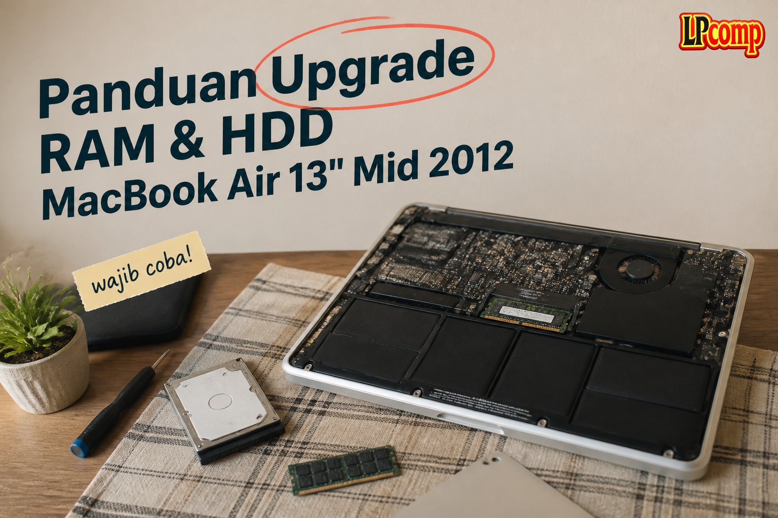 Panduan Upgrade RAM & HDD MacBook Air 13" Mid 2012