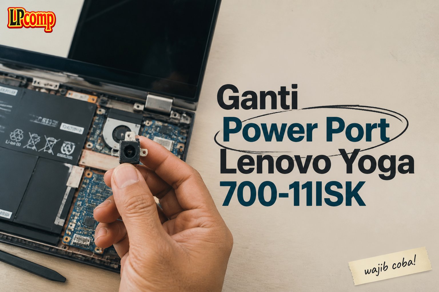 Ganti Power Port Lenovo Yoga 700-11ISK