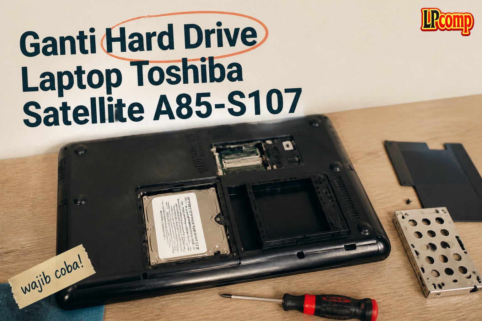Ganti Hard Drive Laptop Toshiba Satellite A85-S107