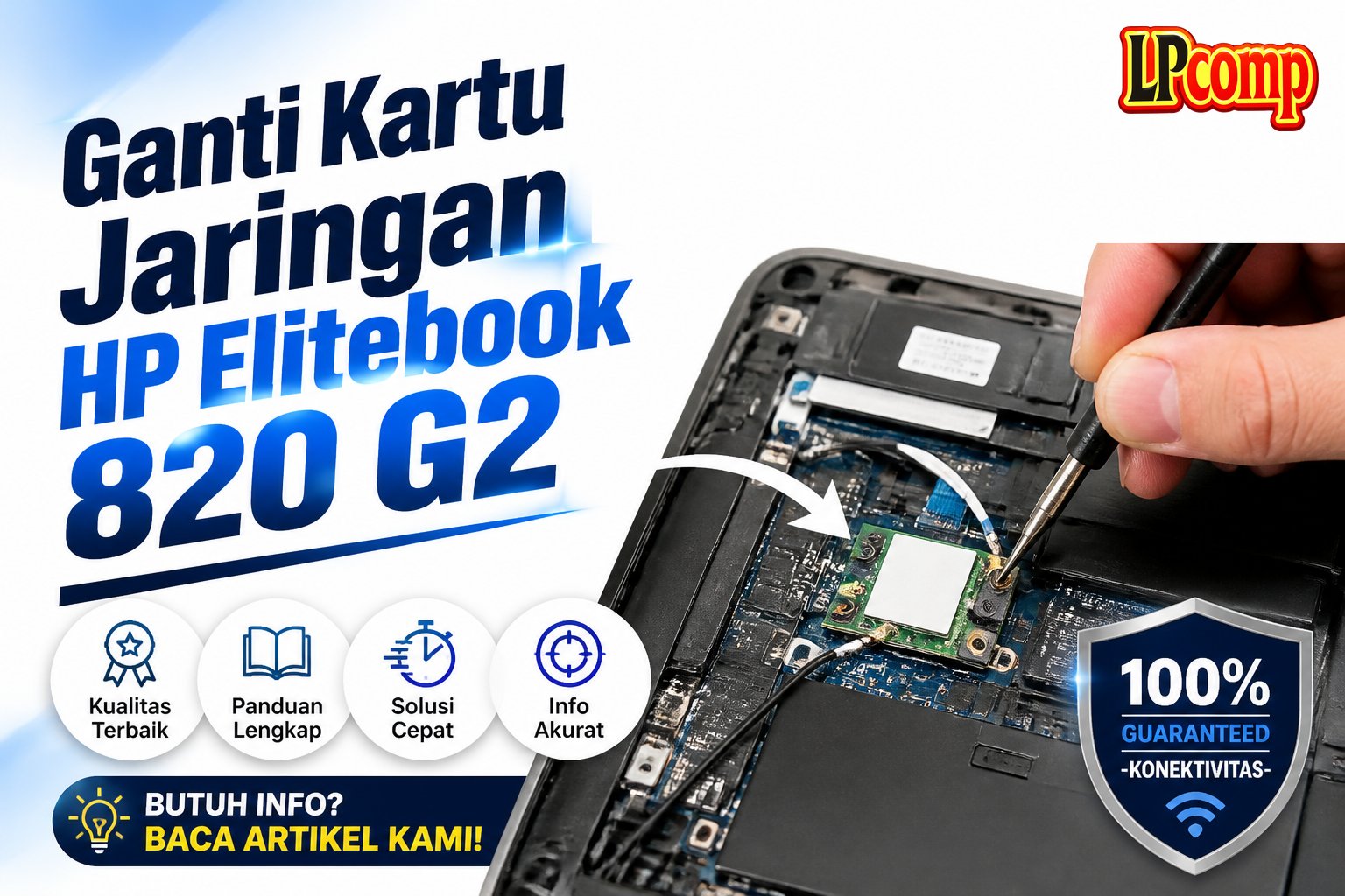 Ganti Kartu Jaringan HP Elitebook 820 G2