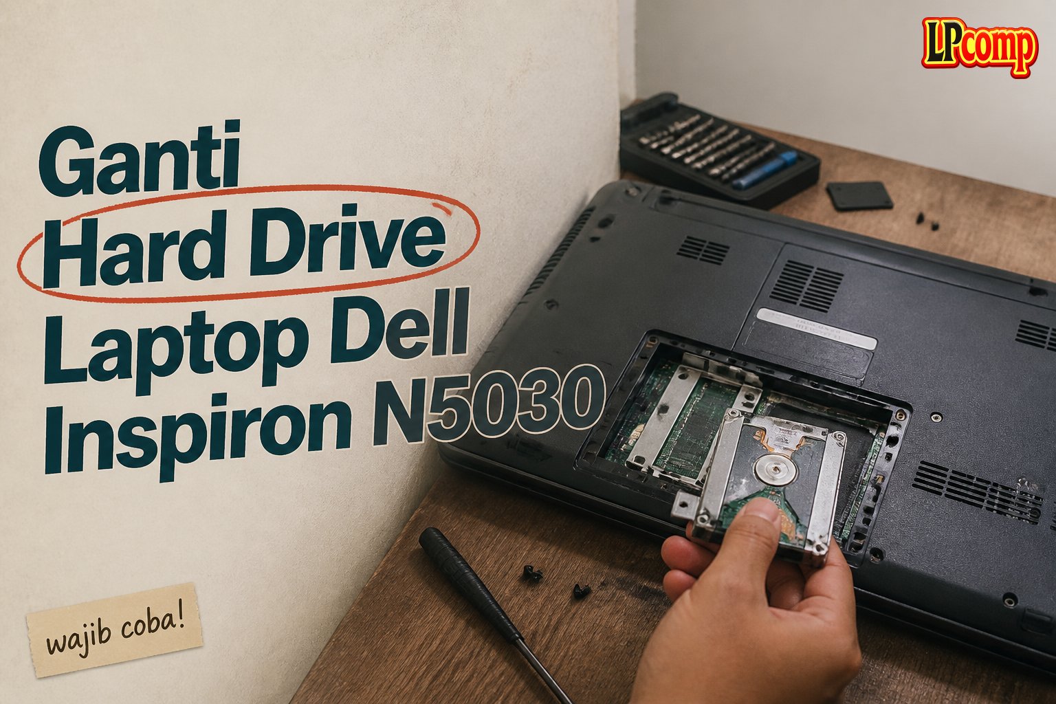 Ganti Hard Drive Laptop Dell Inspiron N5030