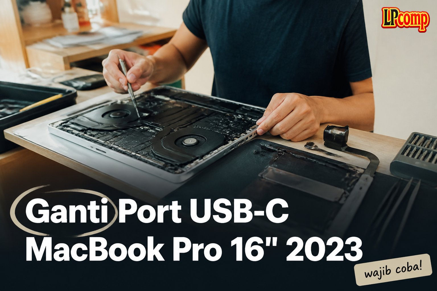 Ganti Port USB-C MacBook Pro 16" 2023