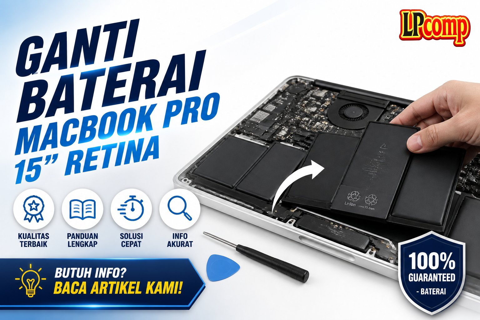 Ganti Baterai MacBook Pro 15" Retina