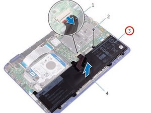 Langkah 3 — Mengangkat Baterai dari Laptop