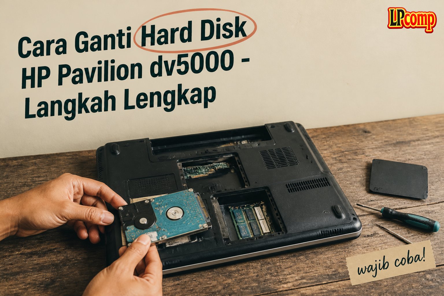 Cara Ganti Hard Disk HP Pavilion dv5000 - Langkah Lengkap