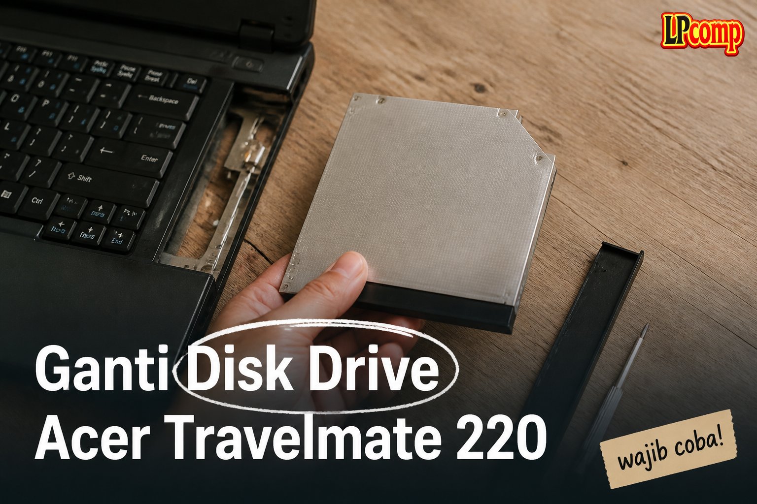 Ganti Disk Drive Acer Travelmate 220