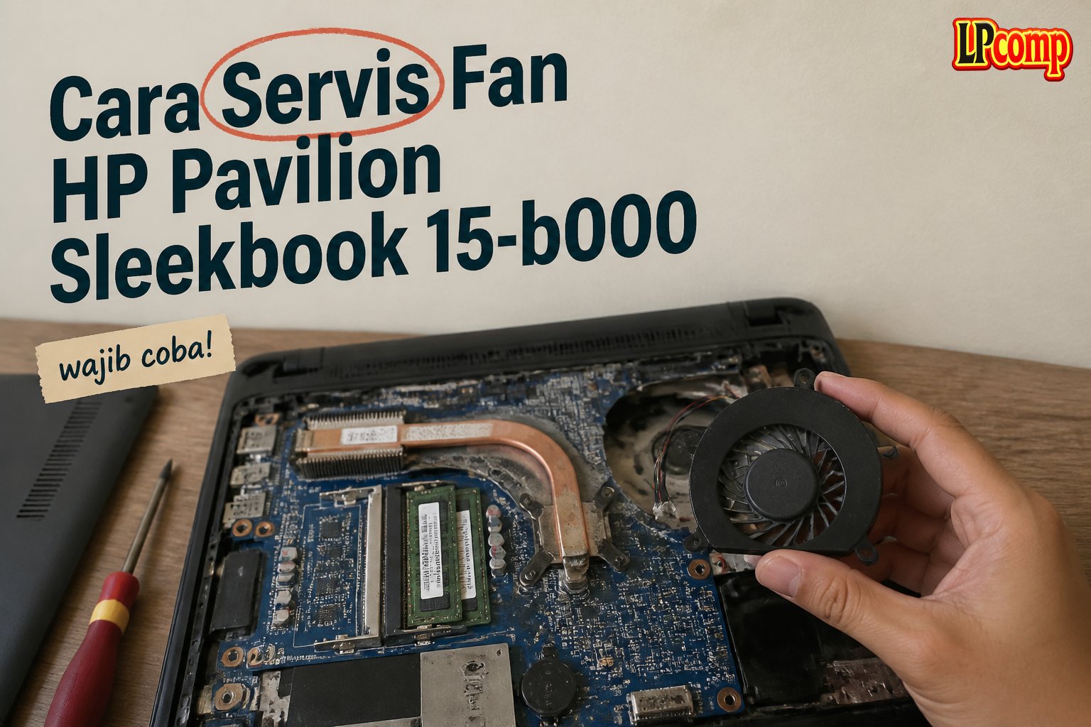 Cara Servis Fan HP Pavilion Sleekbook 15-b000