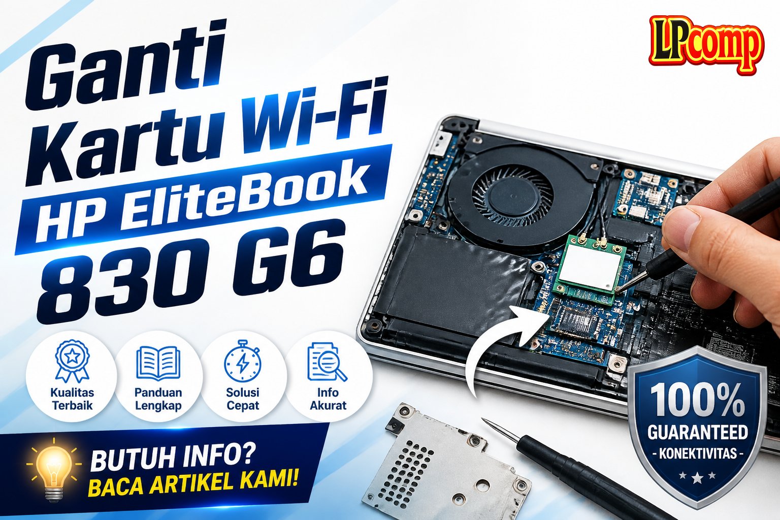 Ganti Kartu Wi-Fi HP EliteBook 830 G6
