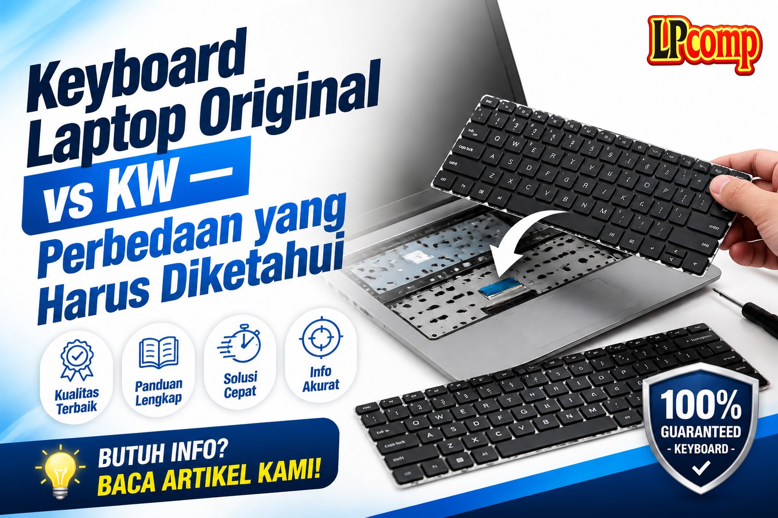Keyboard Laptop Original vs KW — Perbedaan yang Harus Diketahui