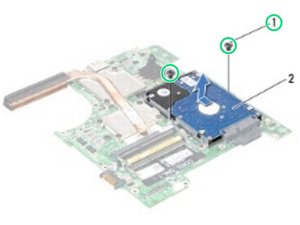 Langkah 1 — Hapus Screws yang Mengunci Hard Drive
