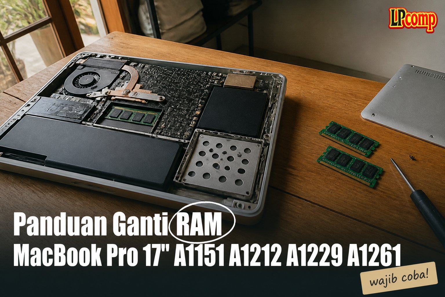 Panduan Ganti RAM MacBook Pro 17" A1151 A1212 A1229 A1261