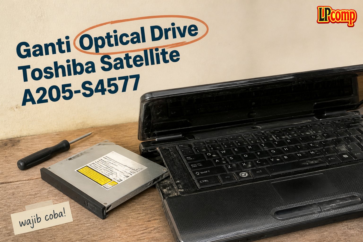Ganti Optical Drive Toshiba Satellite A205-S4577