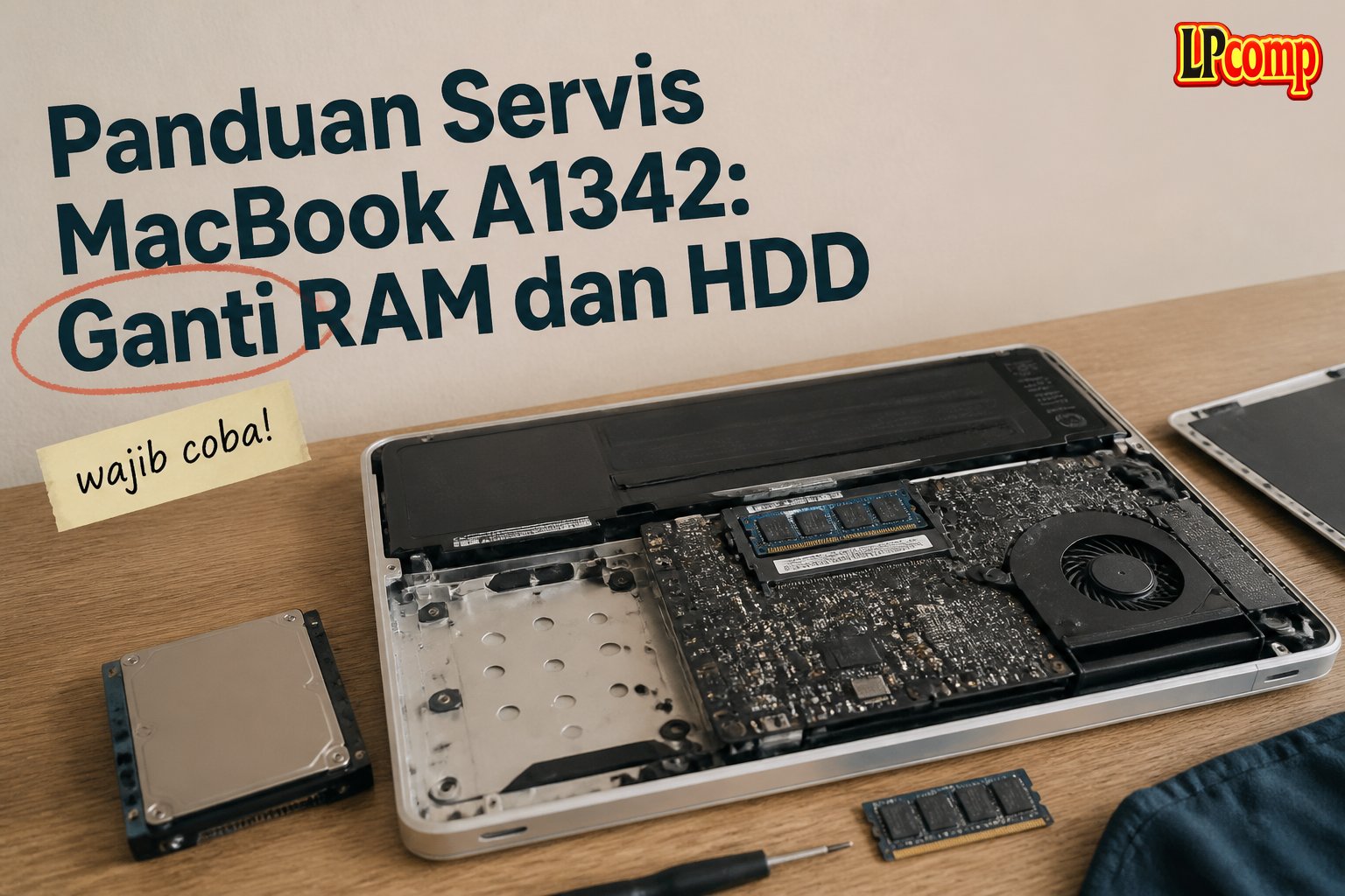 Panduan Servis MacBook A1342: Ganti RAM dan HDD