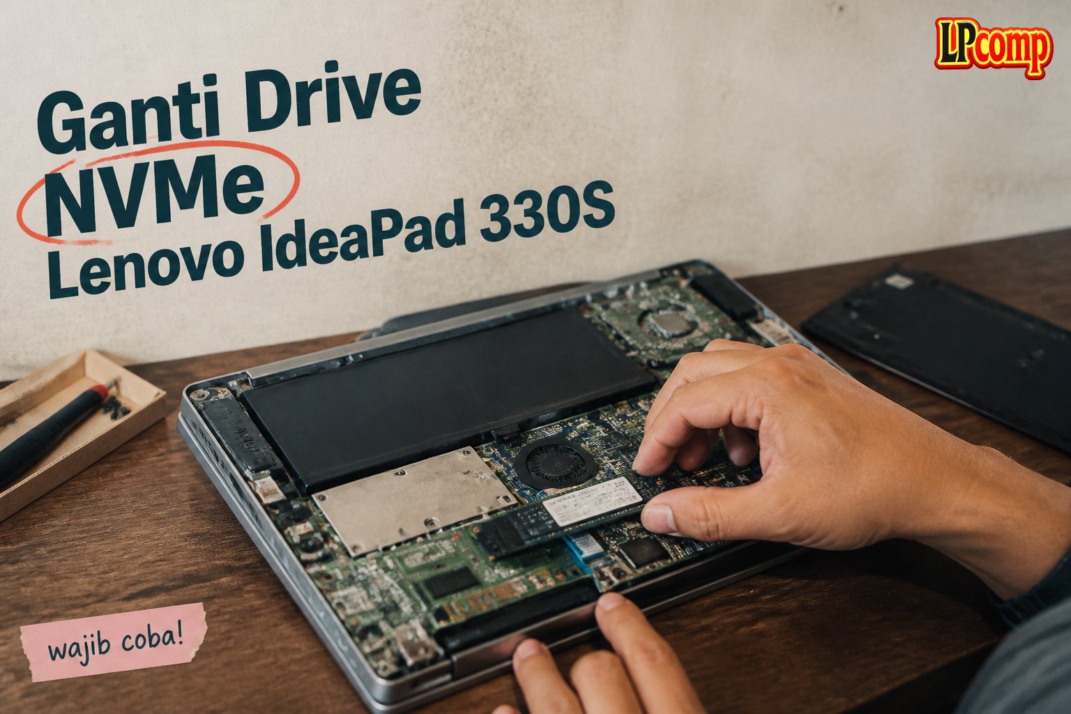 Ganti Drive NVMe Lenovo IdeaPad 330S