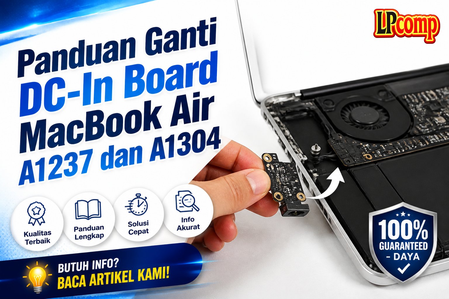 Panduan Ganti DC-In Board MacBook Air A1237 dan A1304
