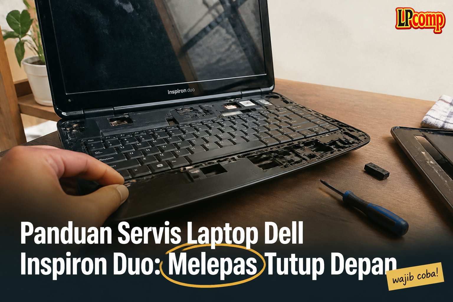 Panduan Servis Laptop Dell Inspiron Duo: Melepas Tutup Depan