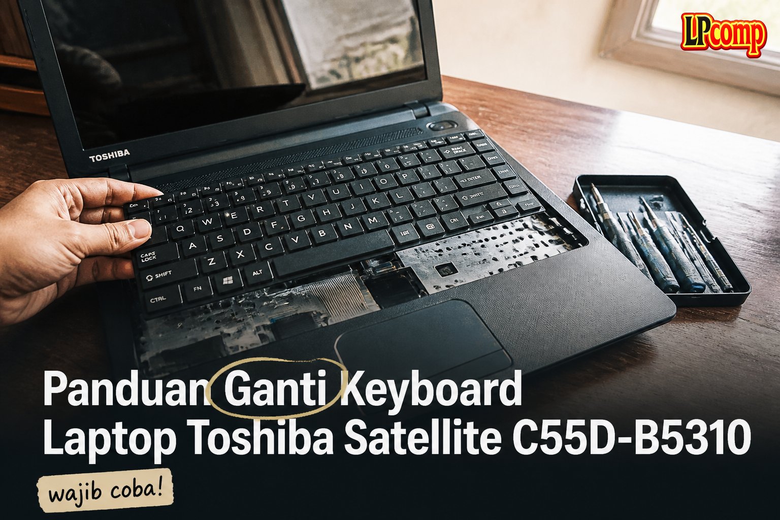 Panduan Ganti Keyboard Laptop Toshiba Satellite C55D-B5310