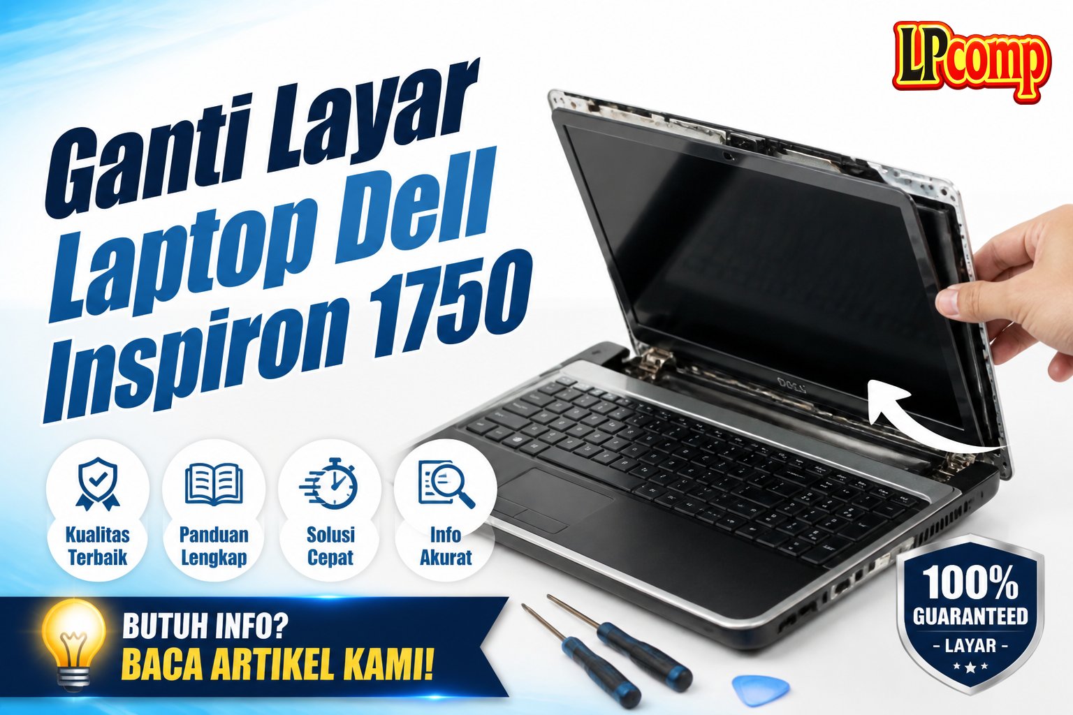 Ganti Layar Laptop Dell Inspiron 1750