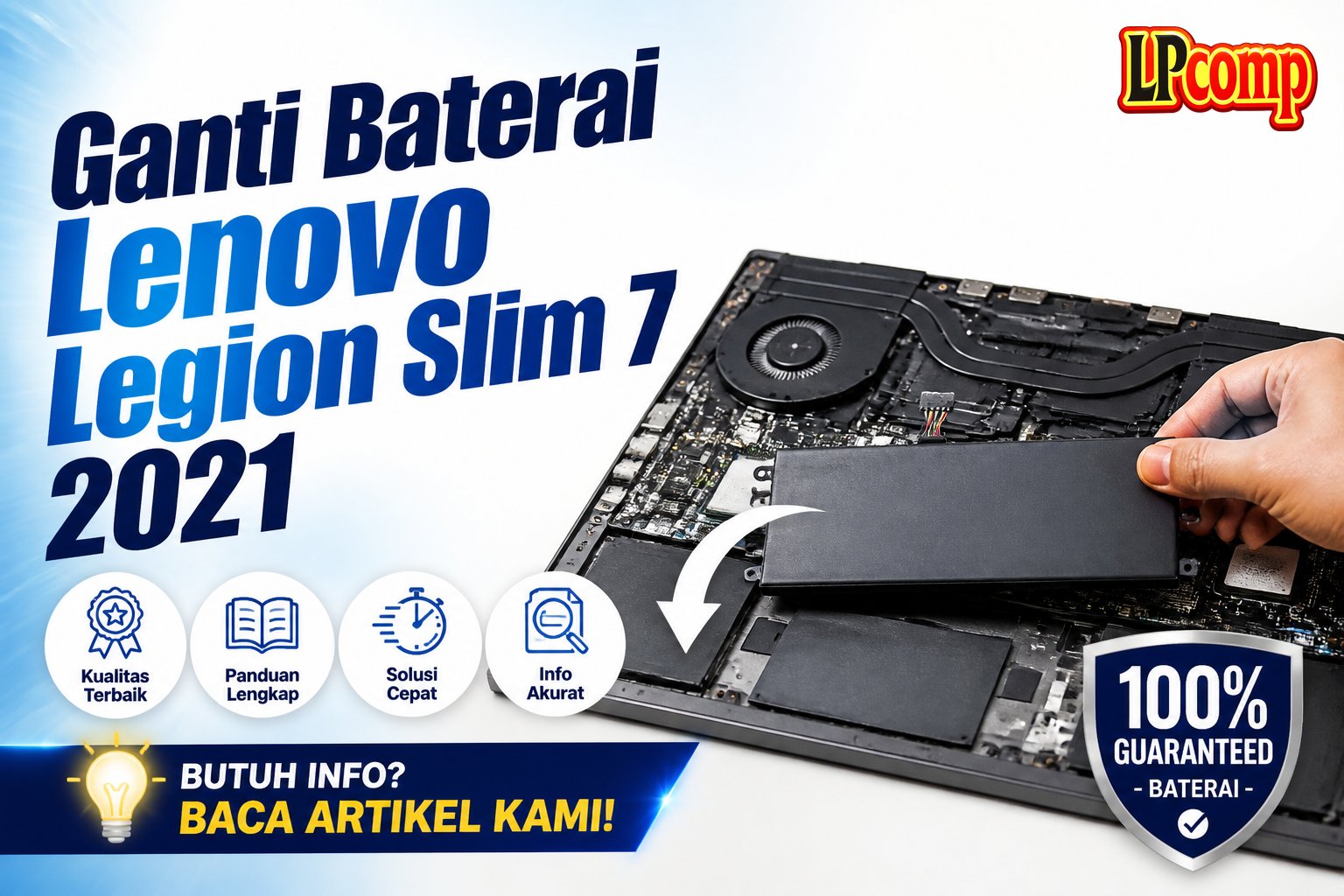 Ganti Baterai Lenovo Legion Slim 7 2021