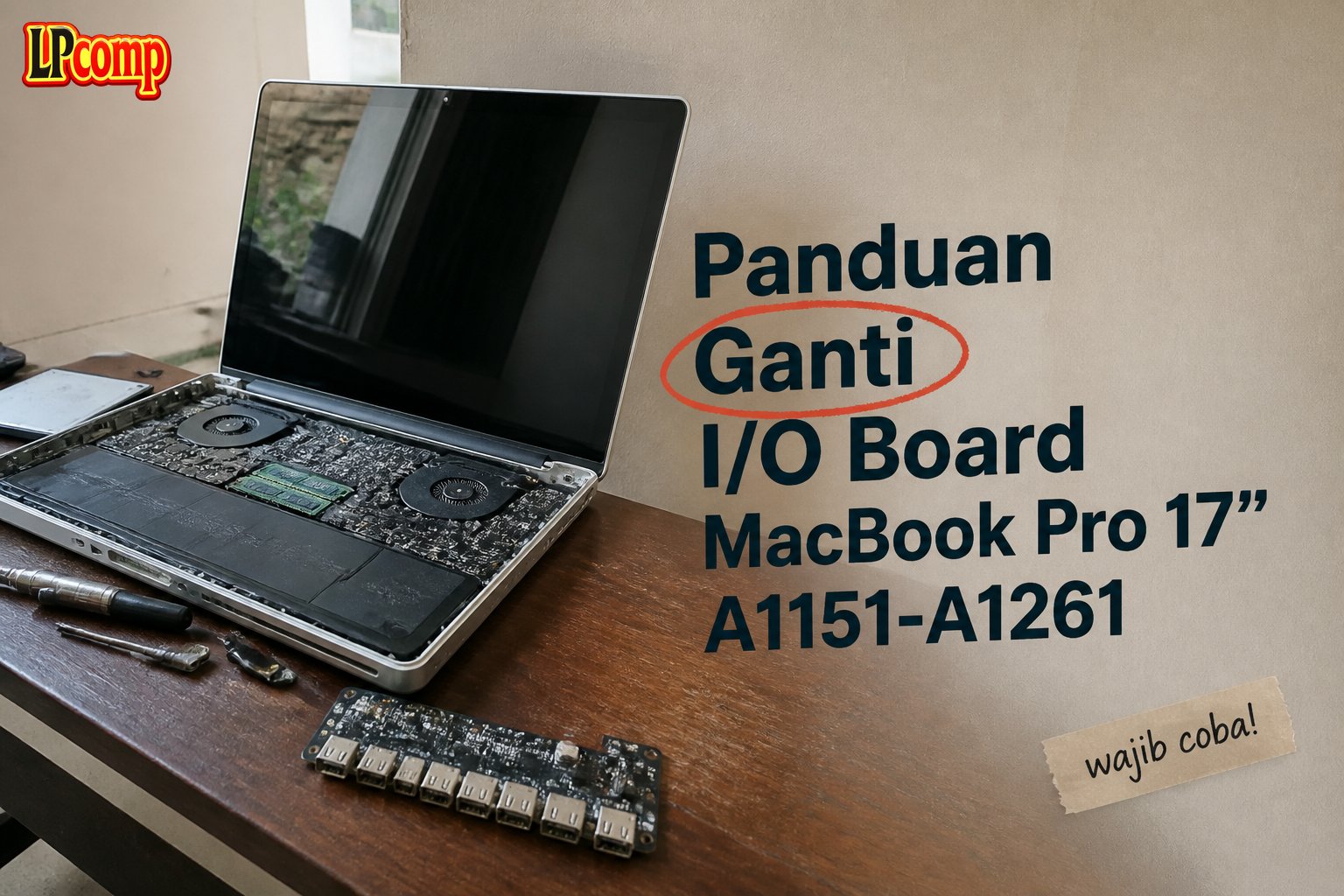 Panduan Ganti I/O Board MacBook Pro 17" A1151-A1261