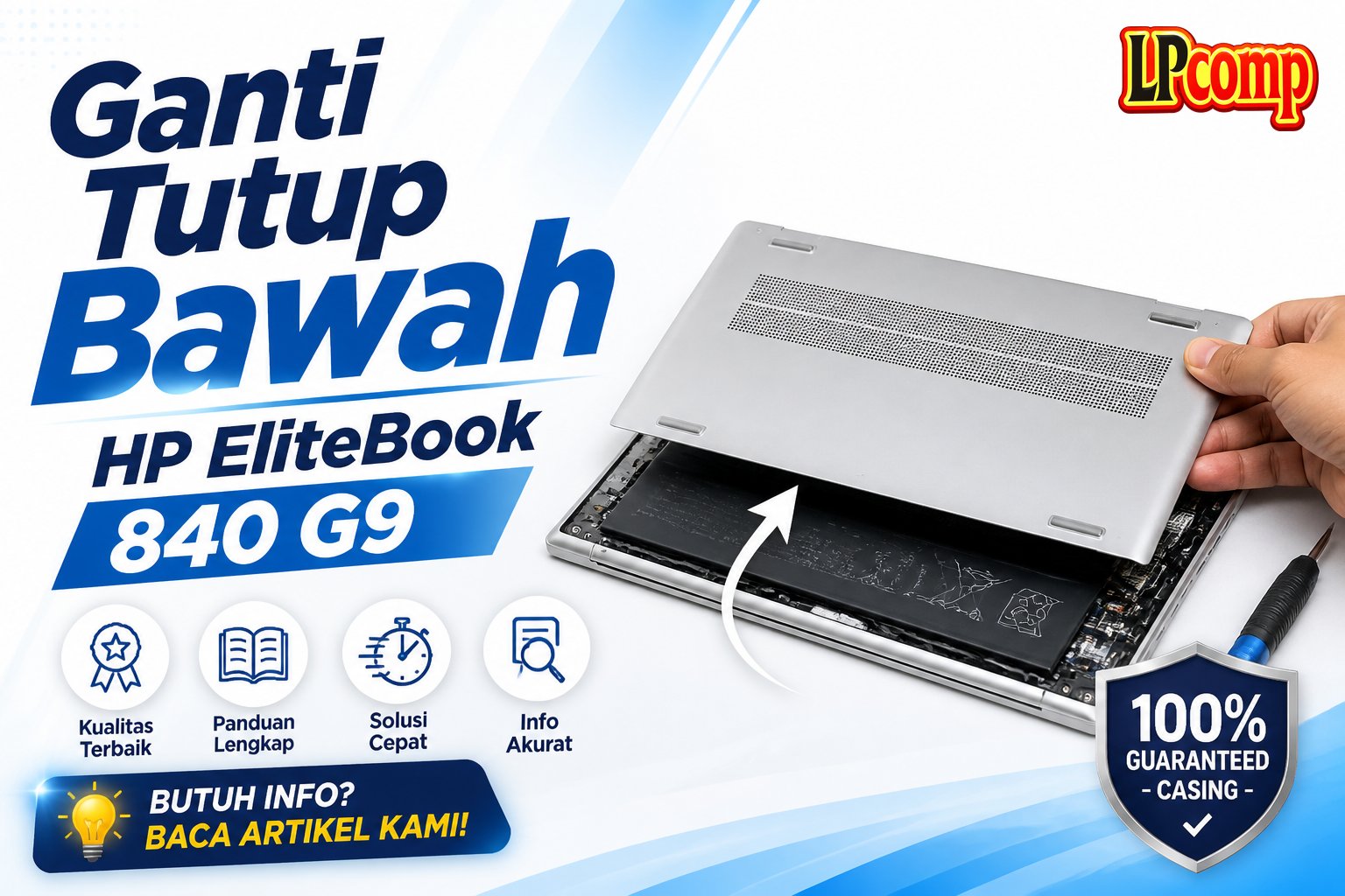 Ganti Tutup Bawah HP EliteBook 840 G9