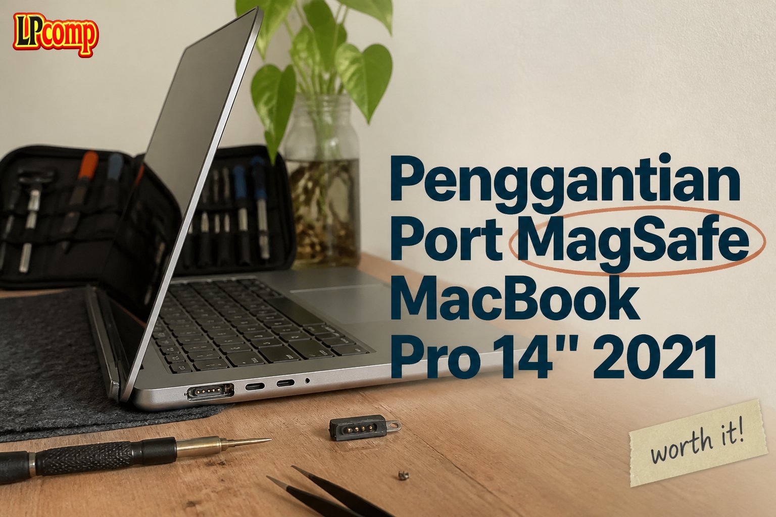 Penggantian Port MagSafe MacBook Pro 14" 2021