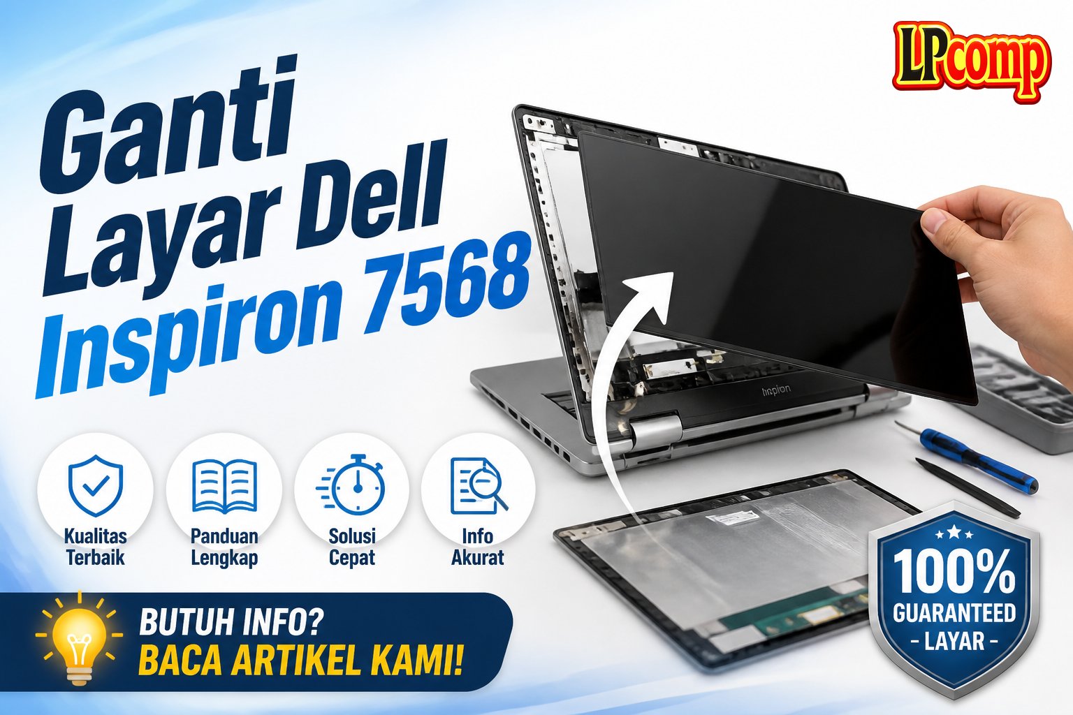 Ganti Layar Dell Inspiron 7568