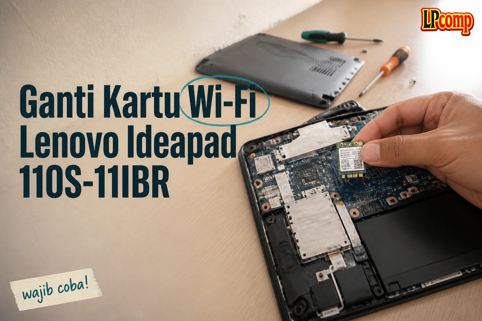 Ganti Kartu Wi-Fi Lenovo Ideapad 110S-11IBR