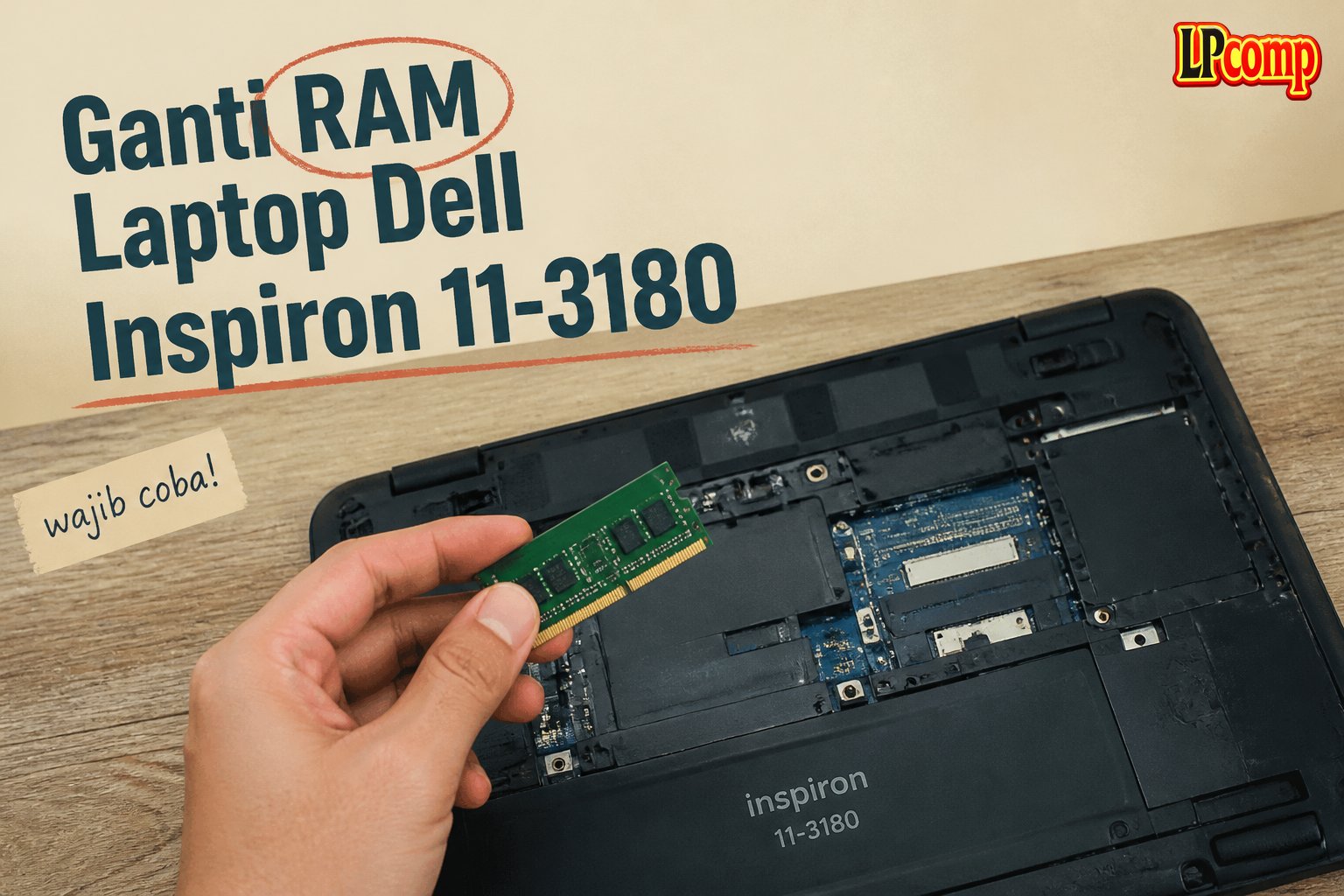 Ganti RAM Laptop Dell Inspiron 11-3180