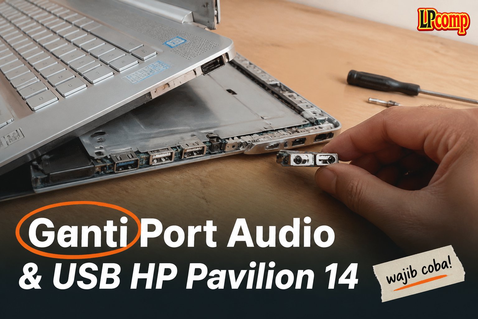Ganti Port Audio & USB HP Pavilion 14