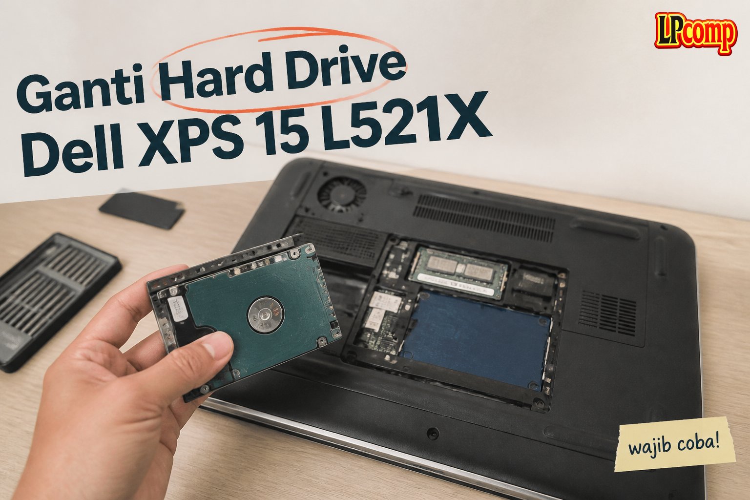 Ganti Hard Drive Dell XPS 15 L521X