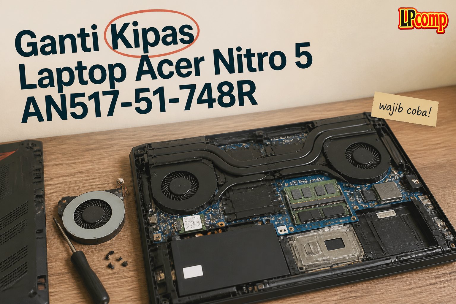 Ganti Kipas Laptop Acer Nitro 5 AN517-51-748R