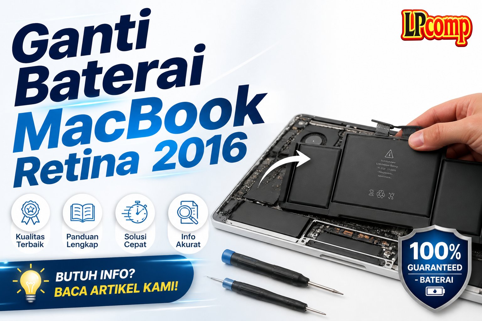 Ganti Baterai MacBook Retina 2016