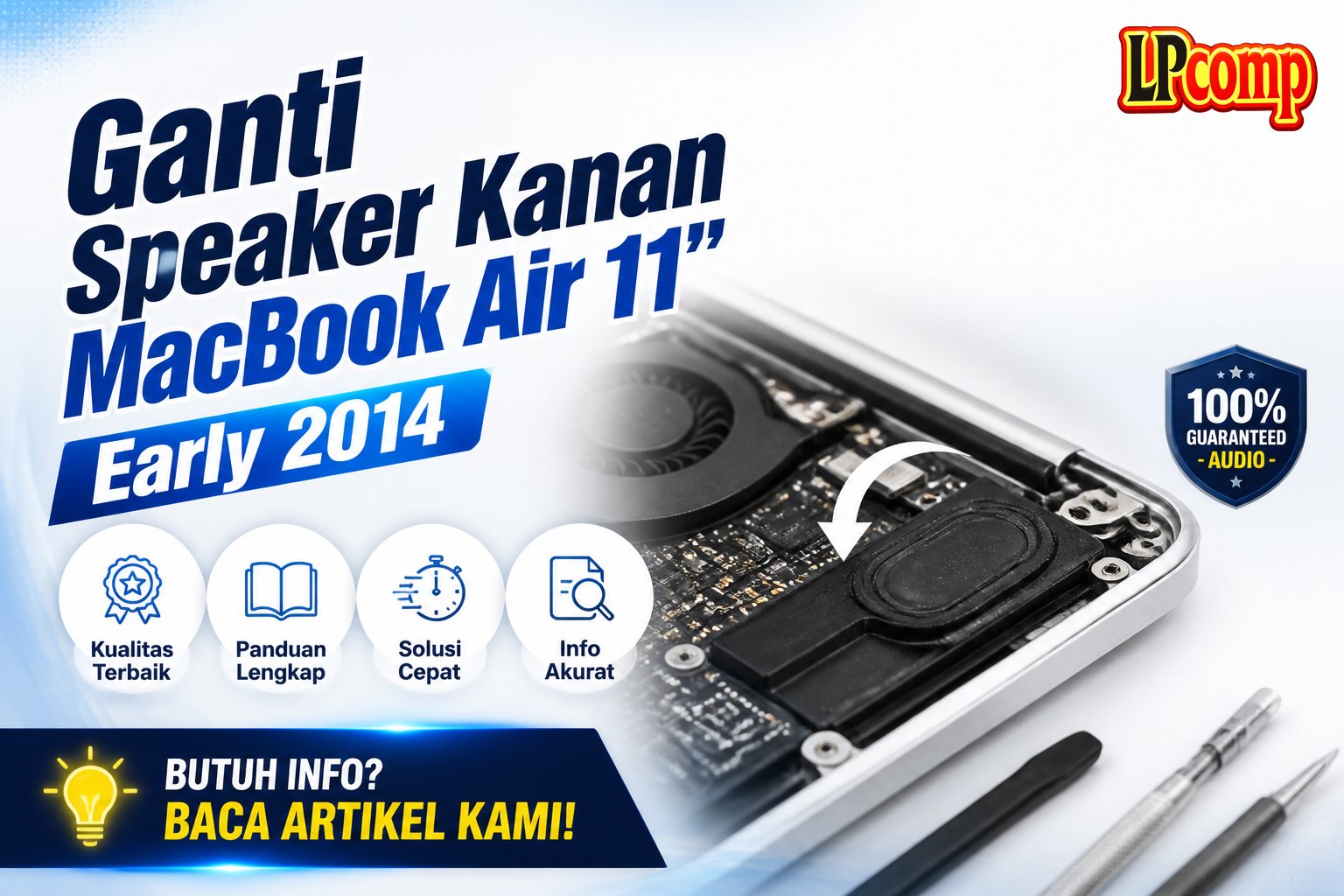 Ganti Speaker Kanan MacBook Air 11" Early 2014