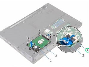 Langkah 9 — Memasang Kabel Hard Drive dan Menutup Latch