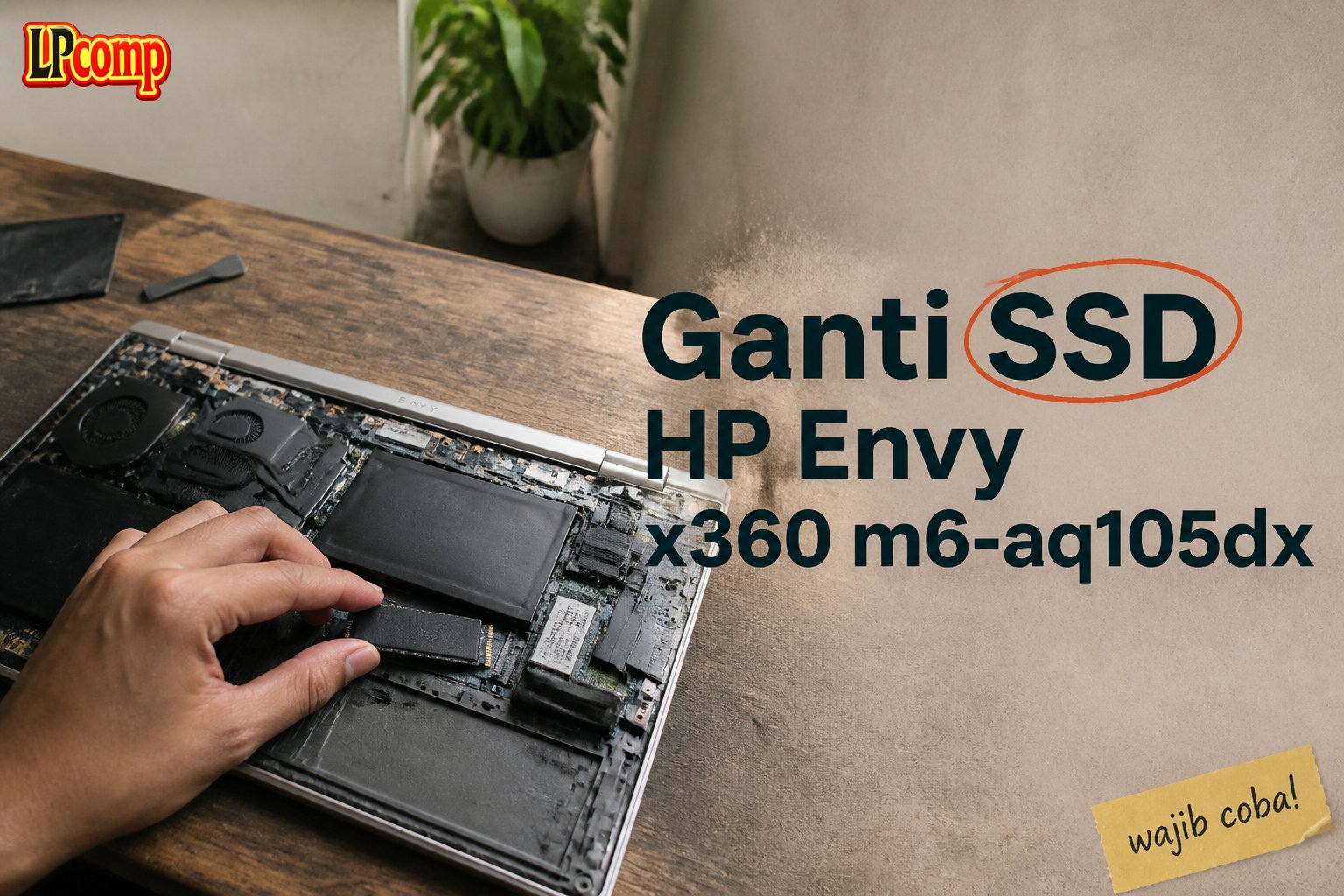 Ganti SSD HP Envy x360 m6-aq105dx