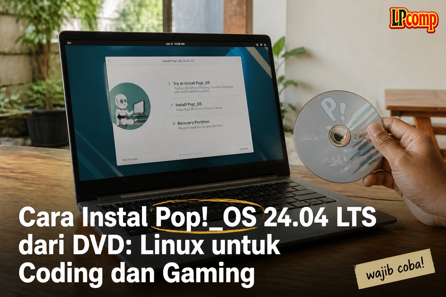 Cara Instal Pop!_OS 24.04 LTS dari DVD: Linux untuk Coding dan Gaming