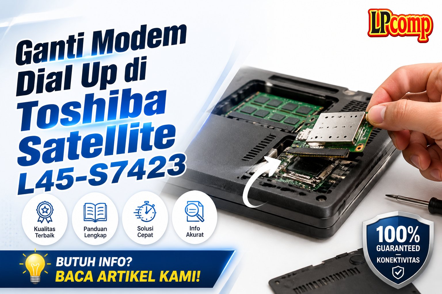 Ganti Modem Dial Up di Toshiba Satellite L45-S7423