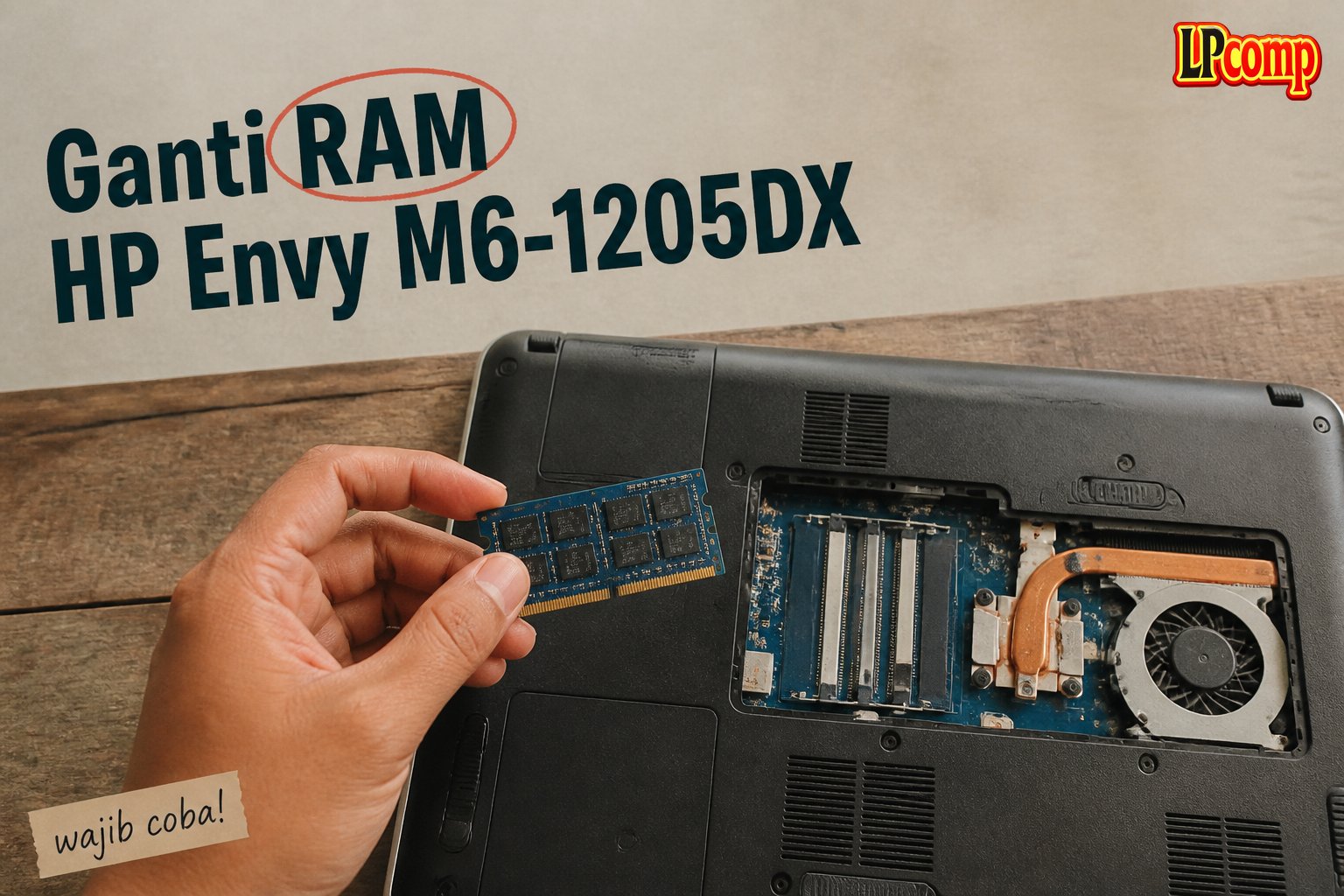 Ganti RAM HP Envy M6-1205DX